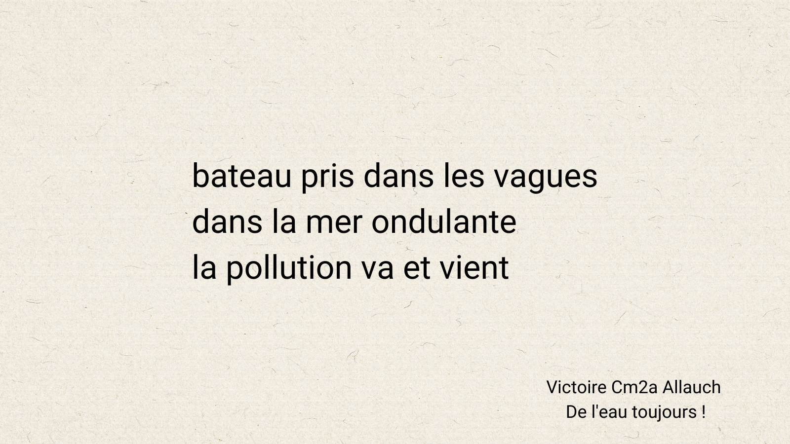 haïku pour le climat